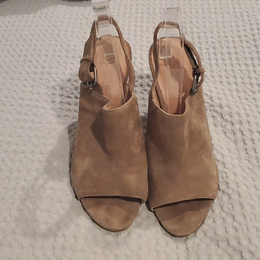 Madewell The Irene Suede Open Toe Mule Sandal Size 8 (#21)